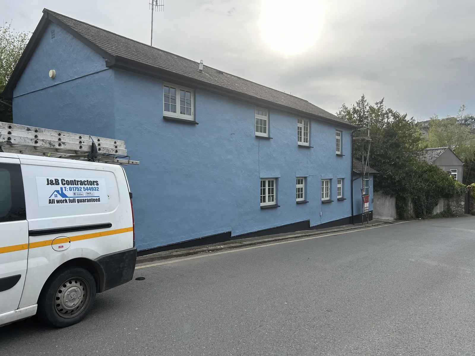 Exterior painting of a detached house in Padstow