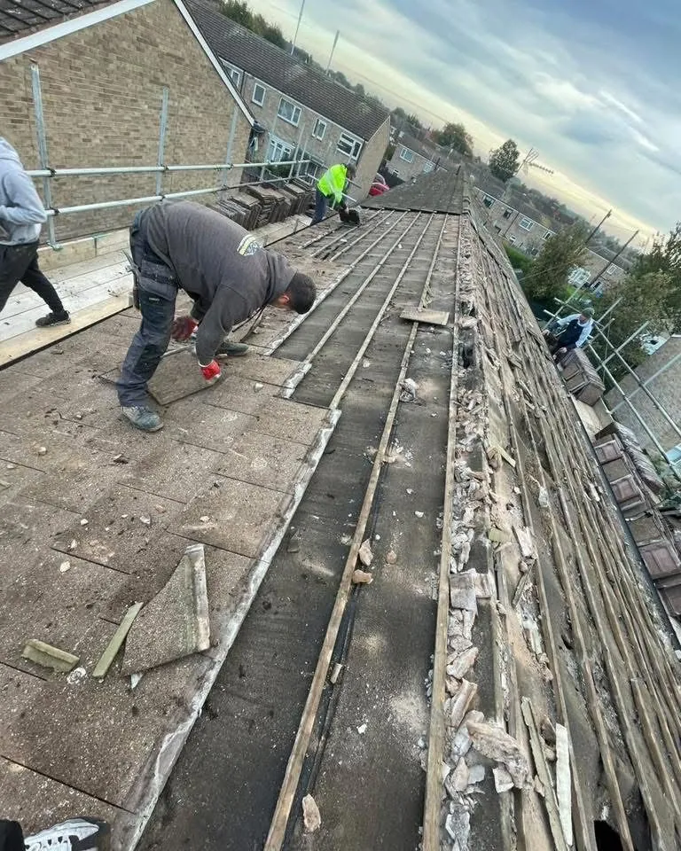 Roof strip and re-felt in progress in Padstow